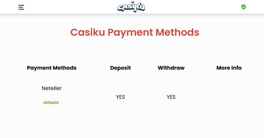 Popular Neteller casino UK - Casiku