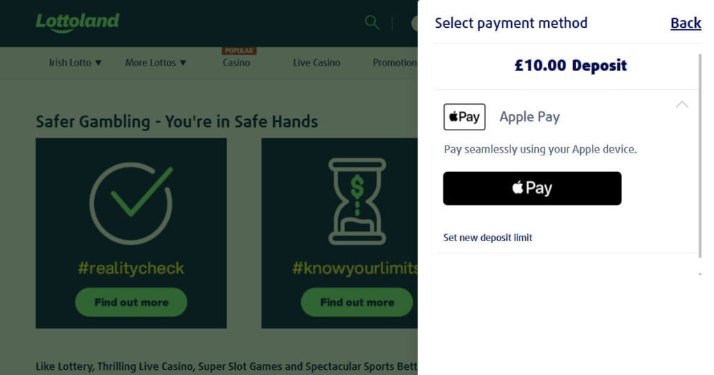 Recommended Apple Pay casino - Lottoland