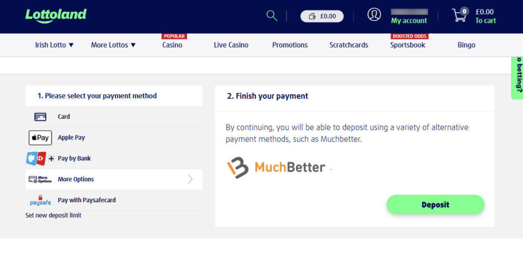 Recommended MuchBetter casino - Lottoland