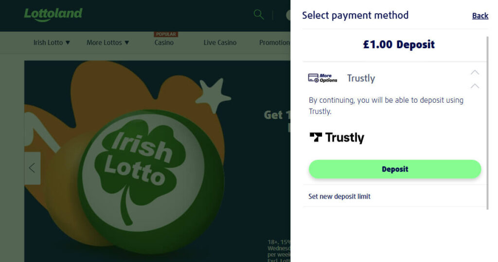 Recommended Trustly casino - Lottoland