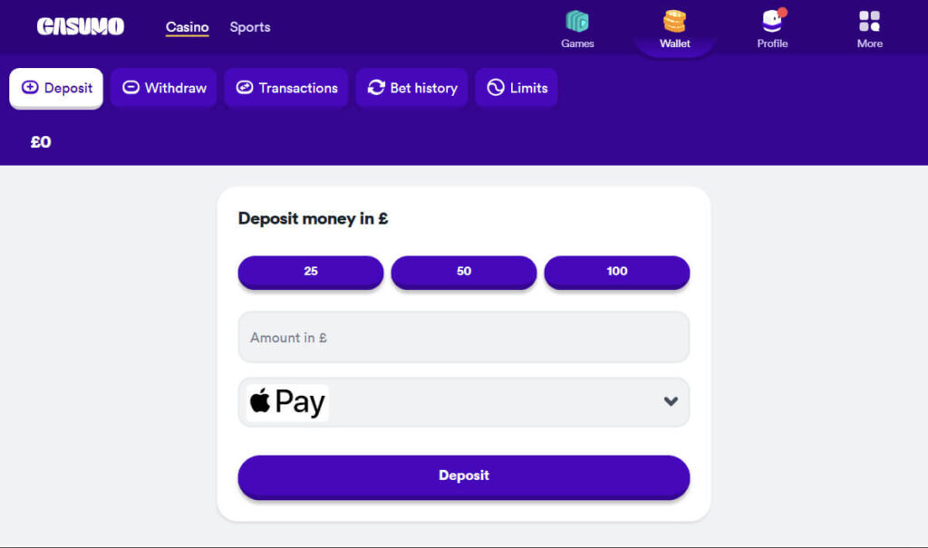 Top Apple Pay slots site - Casumo