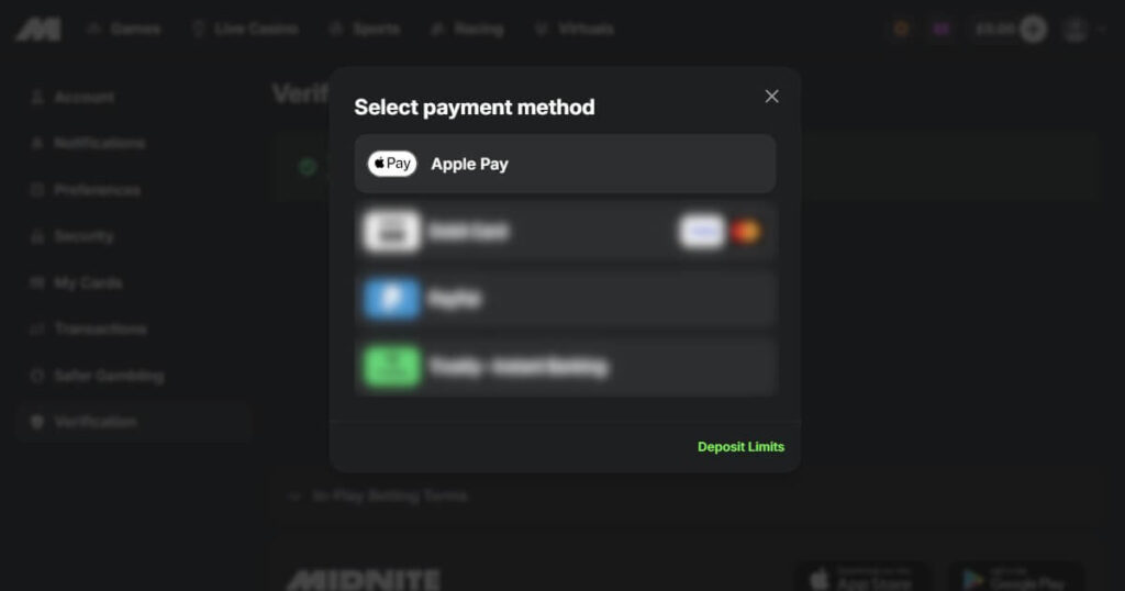 Top Apple Pay withdrawal casino - Midnite