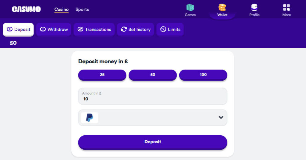 Top PayPal slots UK site - Casumo