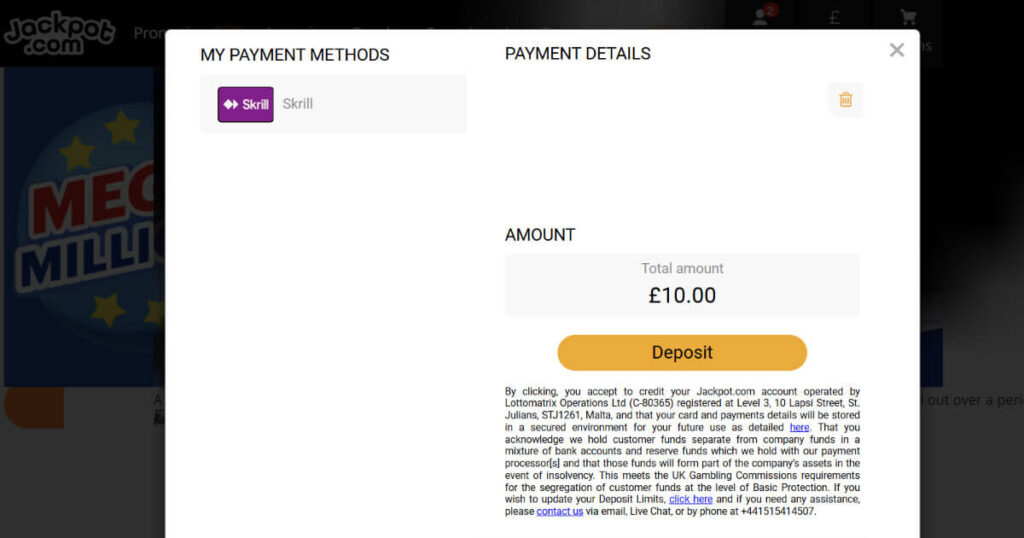 Top Skrill casino site - Jackpot.com