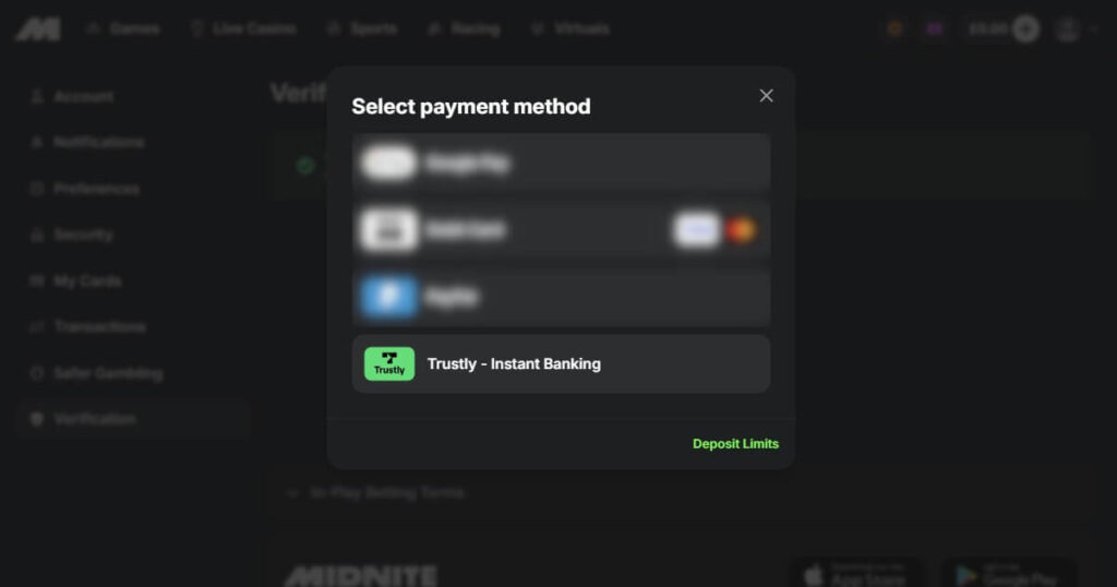 Top Trustly withdrawal casino - Midnite